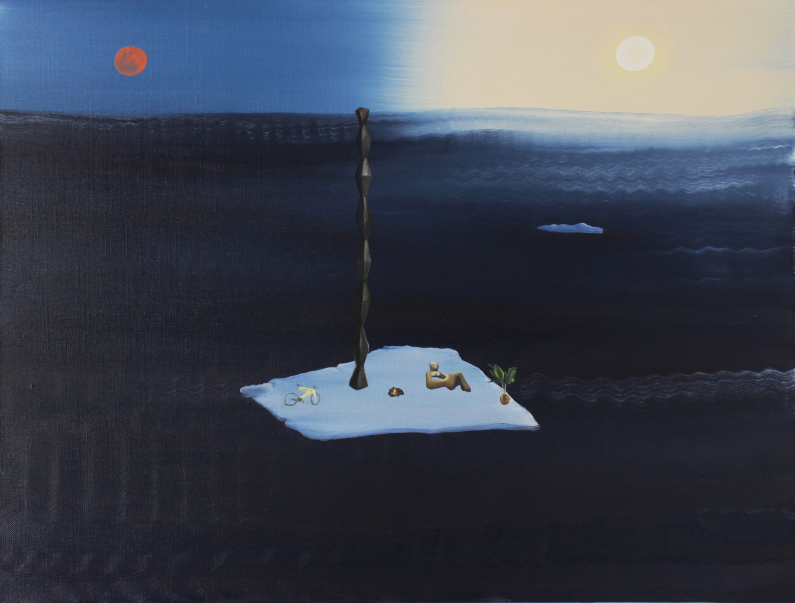 Monument in reverse 3, 2017, olej na plátně, 60 x 80 cm, 45000 Kč